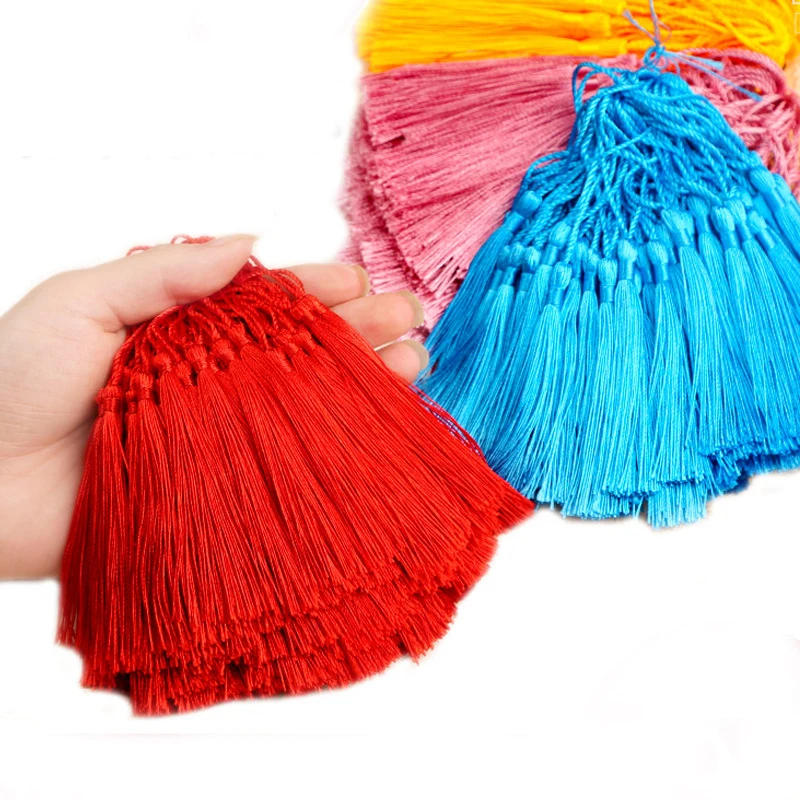 Description Picture 3 of item32Pcs Bookmark Tassels Fringe Brush Silky Handmade Soft Craft Mini Tassels with Loops for DIY Crafts Jewelry Making Accessories