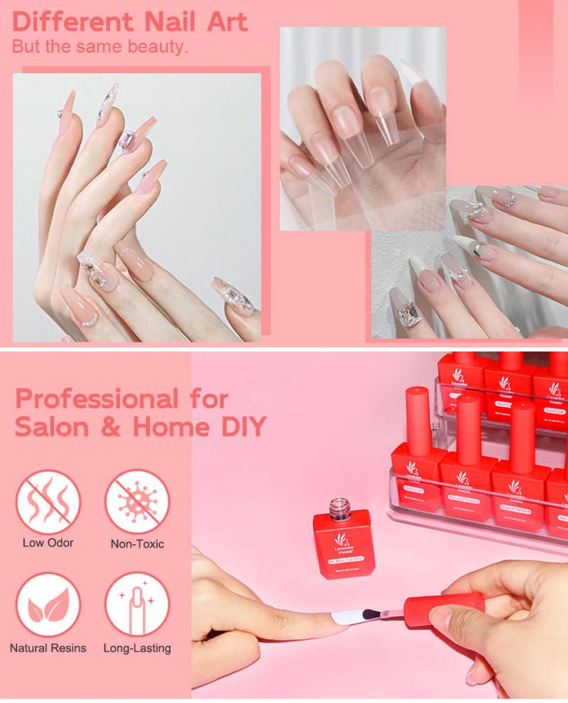Description Picture 3 of item15ml 5 in 1 Builder Base Gel, Base/ Building/ Extension/ Enhance/ Adhesive, Soak Off Gel Nail Polish for Salon Nail Art Manicure