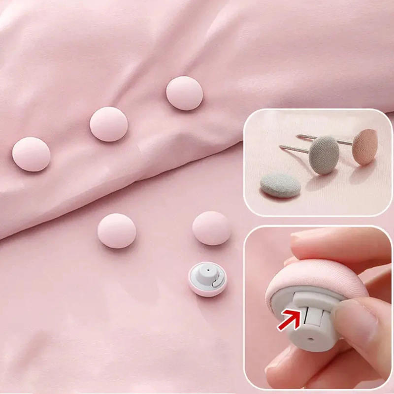 Description Picture 5 of item12PCS Quilt Clip One Button Unlock Duvet Cover Fastener Clip Anti Slip Quilt Holder Blanket Buckles BedSheet Fixator Gripperss