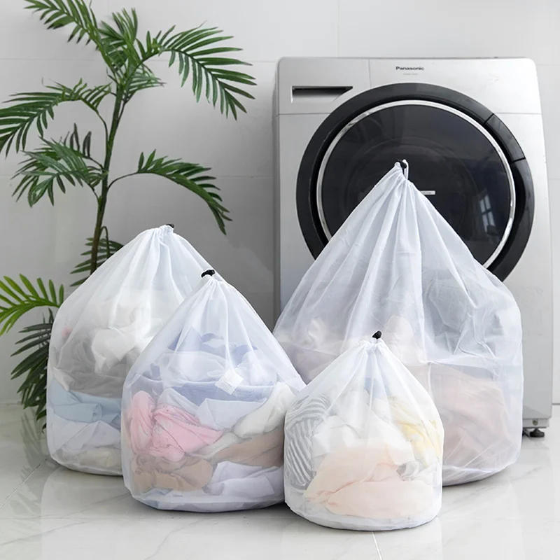 Description Picture 4 of itemNet Washing Machine Bag Drawstring Mesh Underwear Laundry Basket Washing Bags Organizer Large Capacity Dirty Laundry Bag