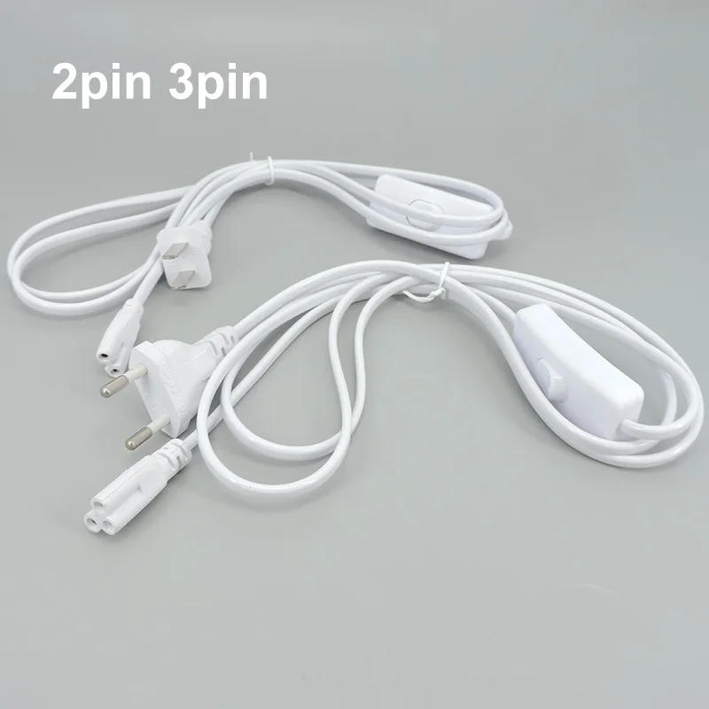 Description Picture 2 of item2pin 3pin hole ON/OFF Switch Cable T5 light Tube Power supply Charging Connection extension Wire Connector cord EU US Plug