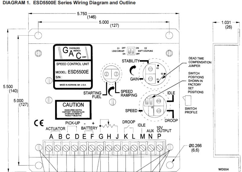 Description Picture 3 of itemESD5500E Diesel Generator Engine Speed Controller Module Electric Governor Speed Control Unit ESD 5500E