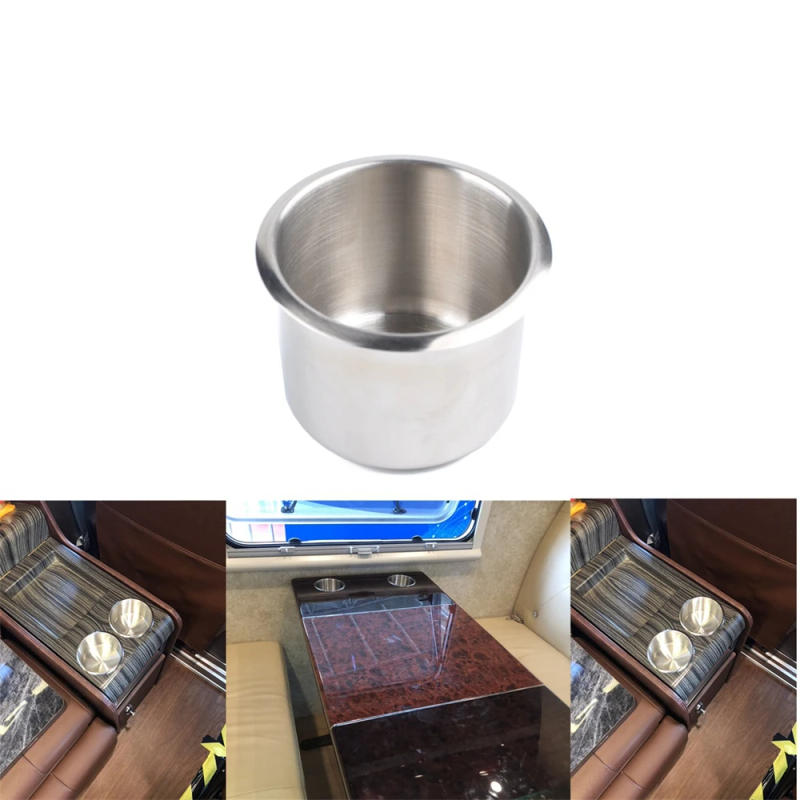 Description Picture 6 of itemStainless Steel Car Water Cup Holder Recessed Boat Drink Stands for RV Camper DIY