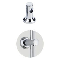 Closet Rod Support Bracket 22mm Diameter Stainless Steel Closet Rod Flange Holder End Support Bracket For Closet Wardrobe Shower