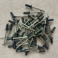 50pcs Graphite Grey Painted Blind Rivets Blind Rivets Domed Head Hollow Rivets Industrial Fasteners Aluminium Steel Home Decor