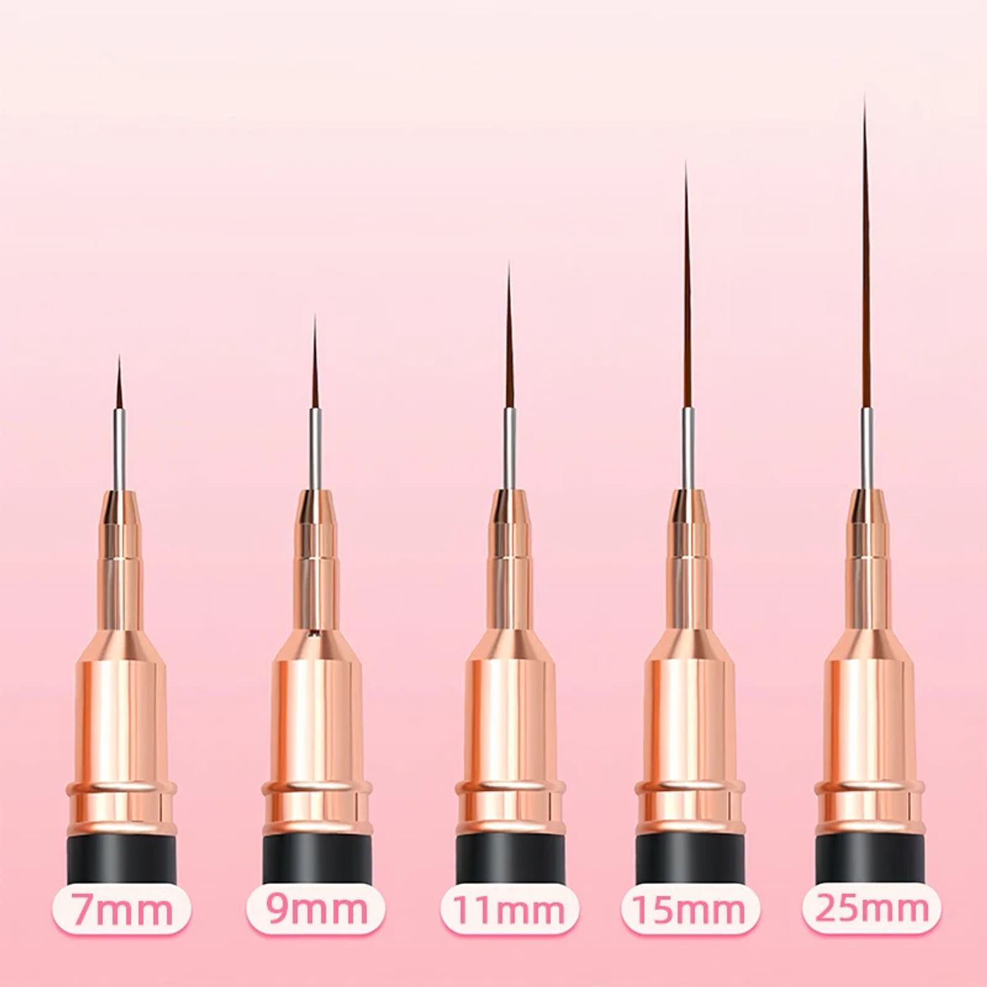 Description Picture 5 of item5pcs Professional Nail Art Liners Striping Brushes Tool Ultra-thin Line Detail Drawing Painting Brushes Manicure Pen Tools