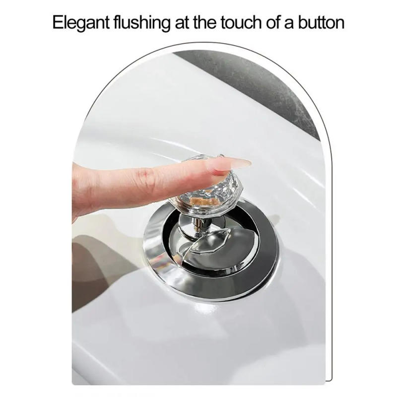 Description Picture 6 of itemToilet Tank Press Button Heart-shaped Rhinestone Water Tank Flusher Button Topper Bathroom Accessories For Nail Protection
