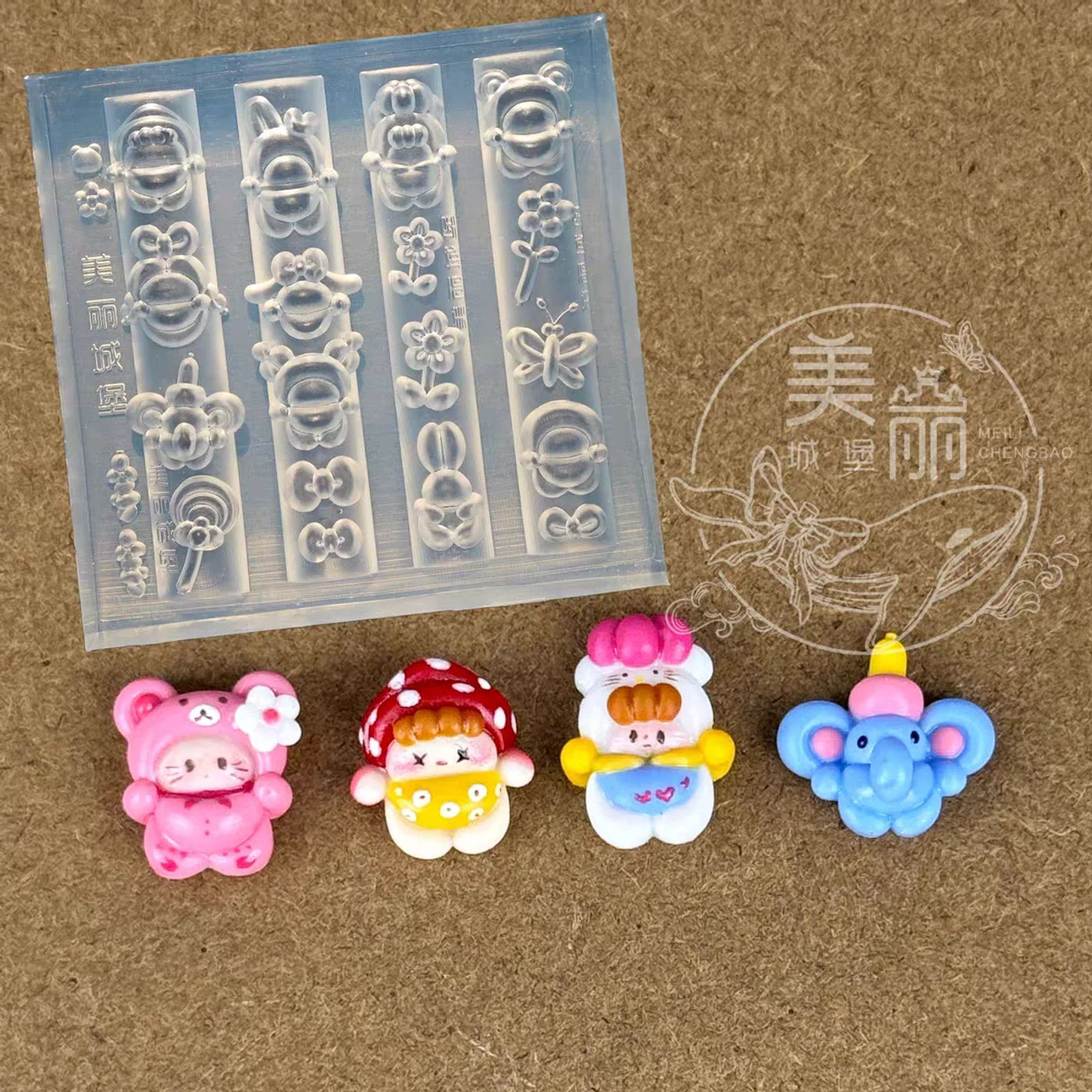 Description Picture 4 of item1pc  Balloon Rabbit  Mushroom 3D Acrylic Mold Nail Art Decorations  DIY Silicone Mold Nail Art Templates