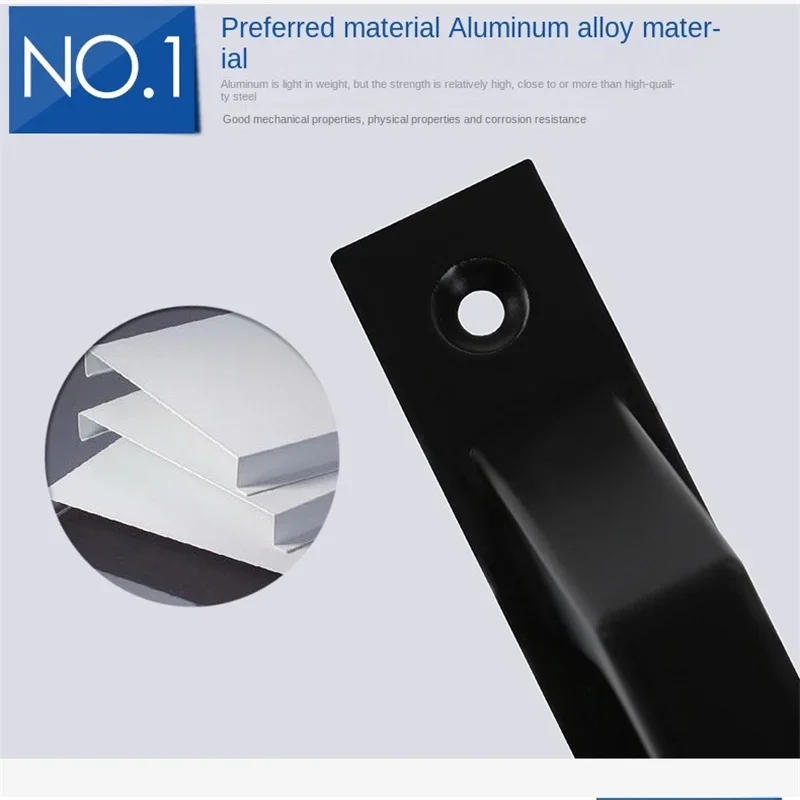 Description Picture 4 of itemDoor Pull Handles Carbon Steel Sliding Barn Door Pull Flush Handle Gate Hardware Set for Sliding Door Gate Cabinet Closet