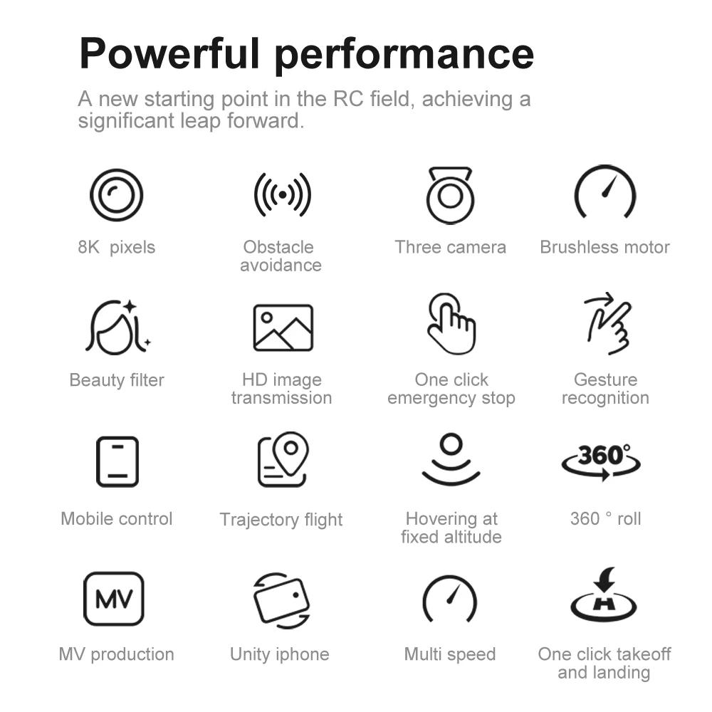 Description Picture 4 of itemXiaomi MIJIA V888 4K Drone Three Camera HD Aerial Photography WIFI 5G Optical Localization Four-way Obstacle Avoidance New Dron