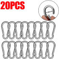 20Pcs Mini Carabiner Keychain Stainless Steel D-ring Buckle Spring Carabiner Snap Hook Clip Keychains Outdoor Camping Tool