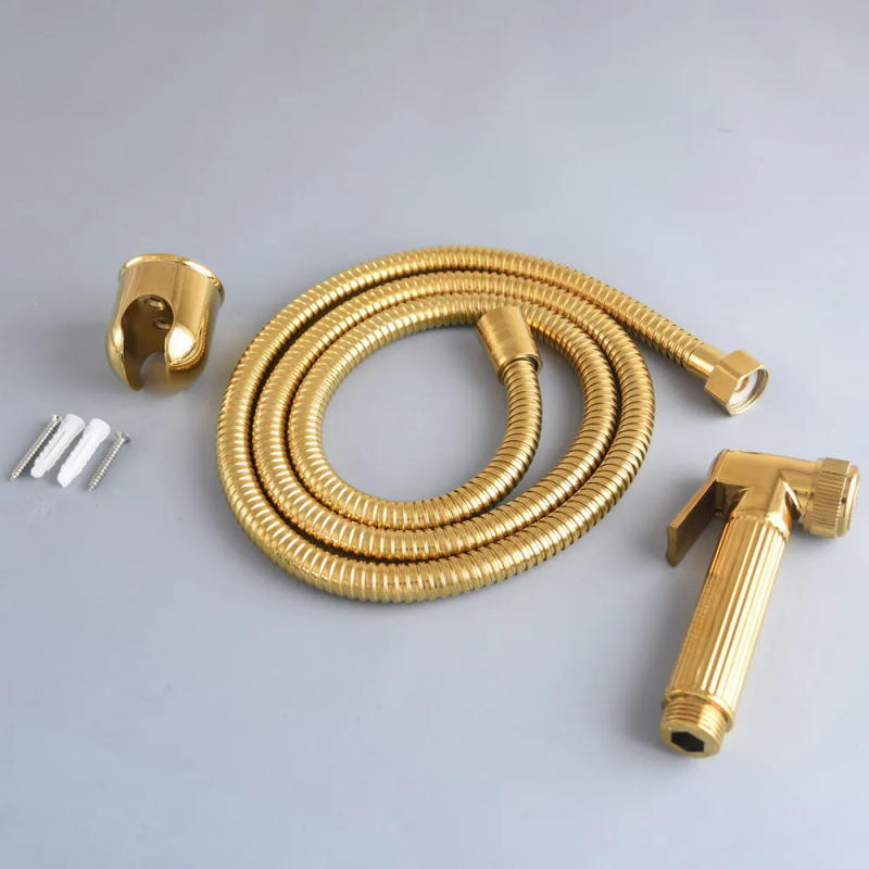 Description Picture 4 of itemGold Color Brass Bidet Faucet bathroom bidet toilet faucet &1.5m Shower Hose shower portable bidet gun sprayer Zhh142