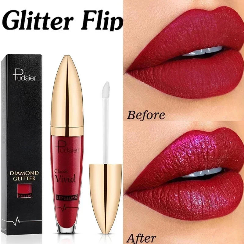 Description Picture 4 of item18 Colors Glitter Lip Gloss Waterproof Long Lasting Diamond Matte To Shimmer Metallic Liquid Lipstick Women Lips Makeup Cosmetic