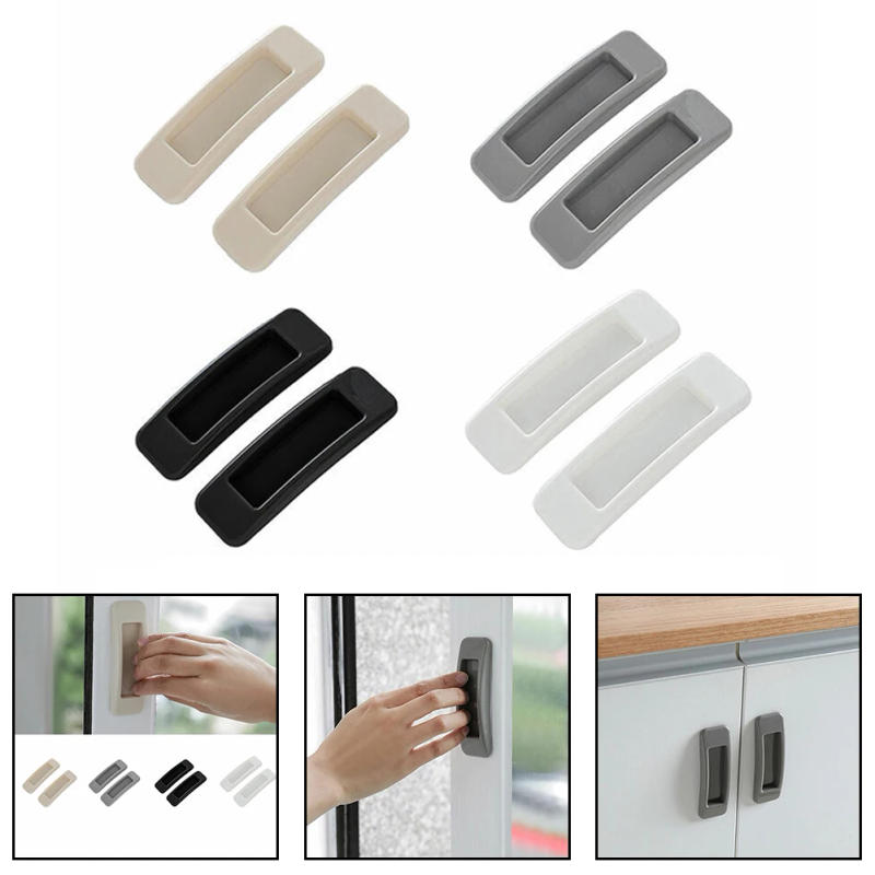 Description Picture 2 of itemEasy To Install Cabinet Sliding Door Handle Ergonomic Finger Grips Seamless With Decor Styles Strong Properties