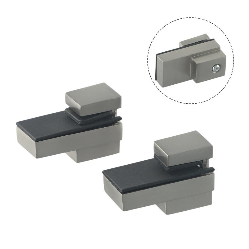 Description Picture 5 of item2pcs Adjustable Glass Shelf Brackets Plated Brackets Zinc-Alloy Shelf Holder Support Clamp Holder Wall Mount Fixed Hardware Part