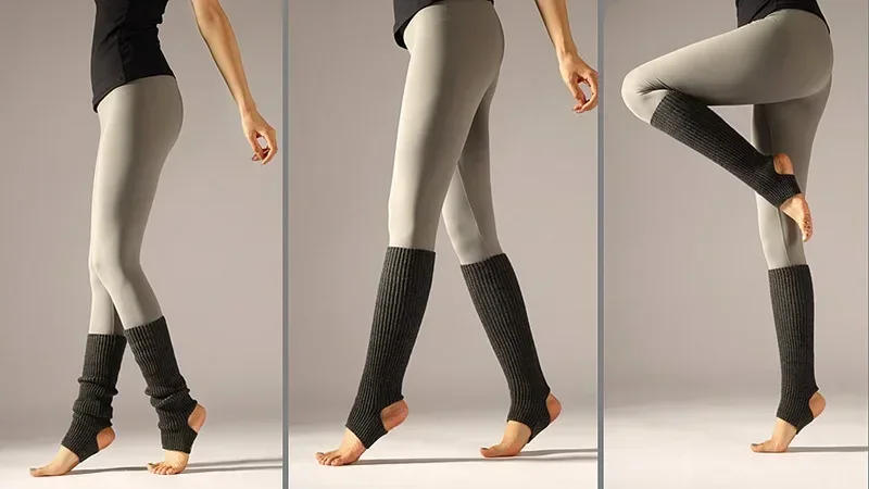 Description Picture 4 of itemWomen Leg Warmers Winter Girl Female Leg Cover For Gym Fitness y2k Wool Latin Dance Ballet Yoga Loose Socks Long Stocking