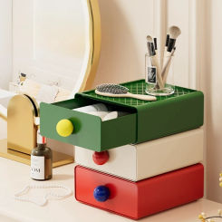 Colorful Desktop Storage Box INS Style Storage Drawer Office Table Sundries Sorting Box Organizer Girls Room Ornaments