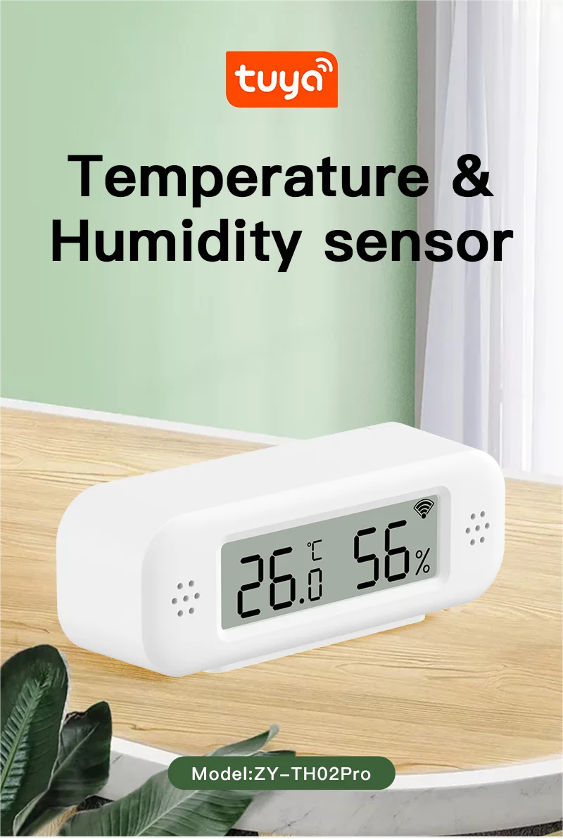Description Picture 3 of itemTuya Zigbee /WiFi Temperature Humidity Sensor For Smart Home Thermometer Hygrometer APP Remote Work with Google Assistant Alexa