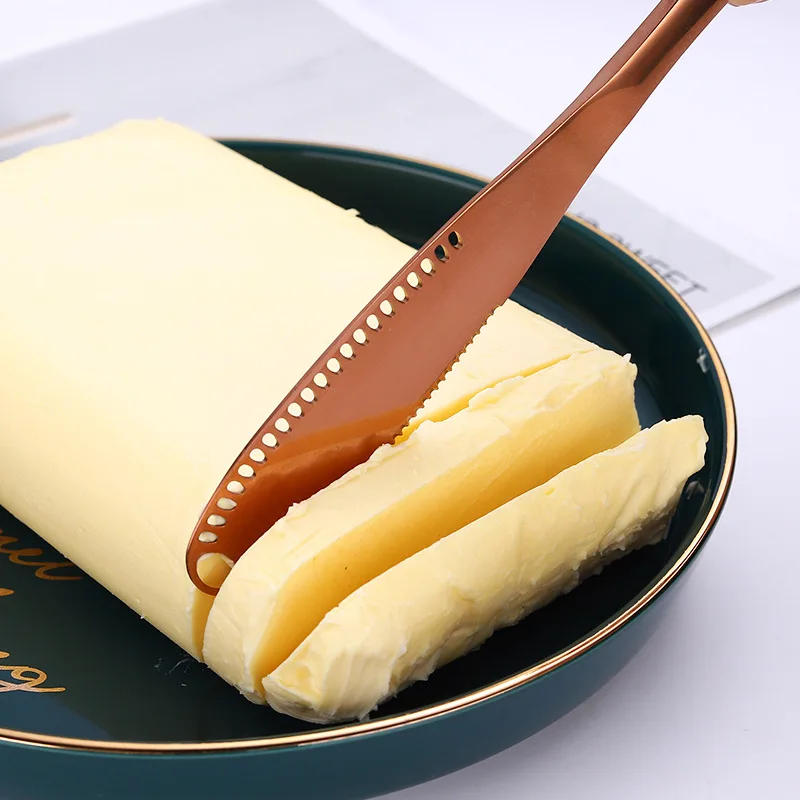 Description Picture 4 of item2024 New 3 in 1 Stainless Steel Butter Knife Cheese Dessert Jam Spreaders Cream Scraper Bread Splitter Butter Spreader