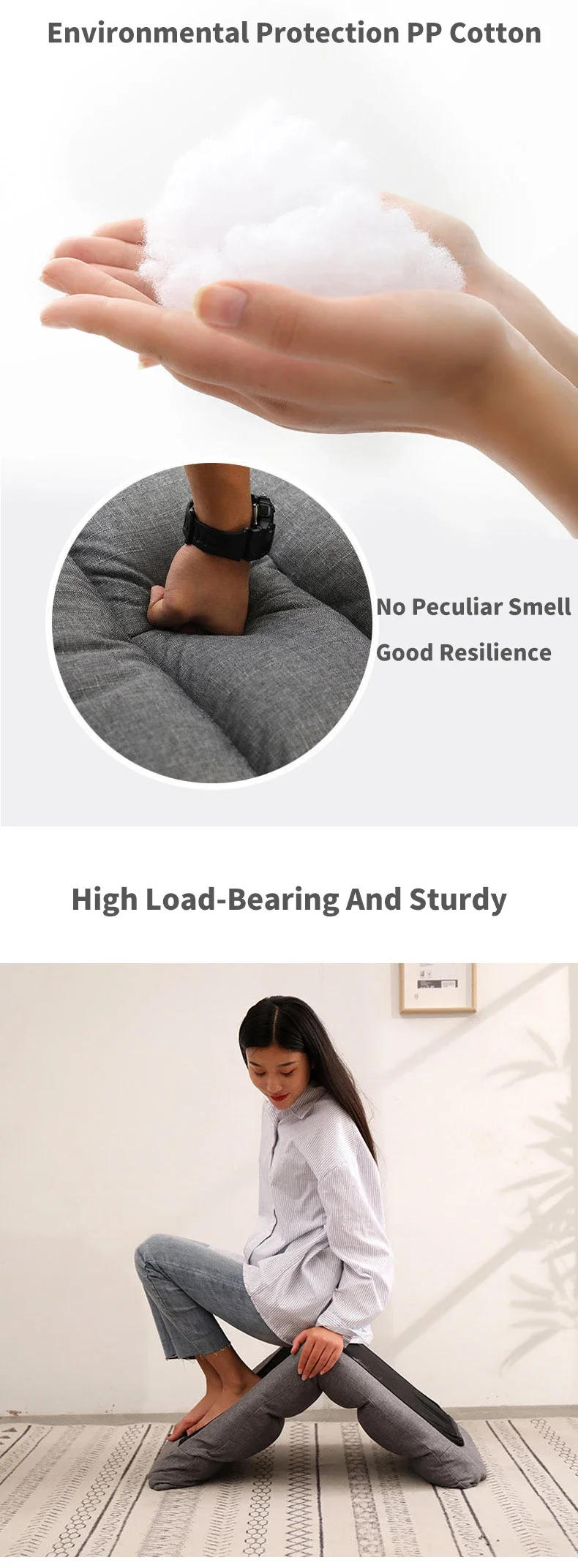 Description Picture 5 of itemFolding Lounger Home Balcony Living Room Folding Chair Leisure Balcony Lazy Sofa Tatami Sun Loungers Modern Backrest Deckchair