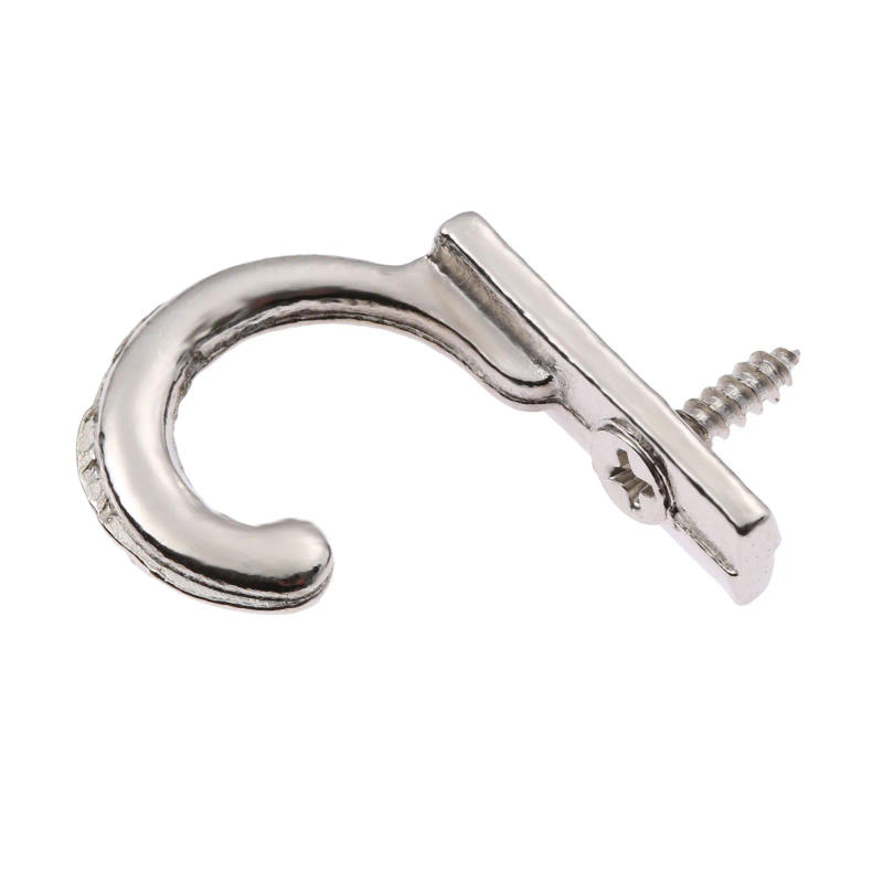 Description Picture 6 of item20 Pcs Silver Wall Mounted Hooks w/Screws Zinc Alloy Hat Coat Robe Hooks Hanger Bathroom Kitchen Hooks Rack Furniture Hardware