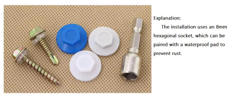 Description Picture 3 of itemM5.2 Colored Zinc Outer Hexagonal Self Drilling Dovetail Screw Colored Zinc Outer Hexagonal Pointed Tail Self Drilling