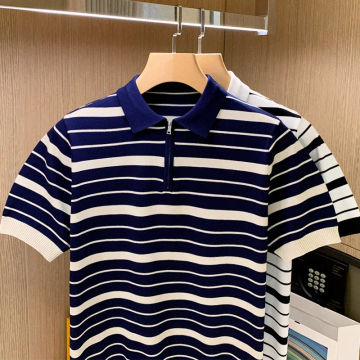 High End Cotton New Summer Brand Polo Shirts for Men 2024 Short Sleeve Casual Contrast Color Tops Fashions Clothes Men W44