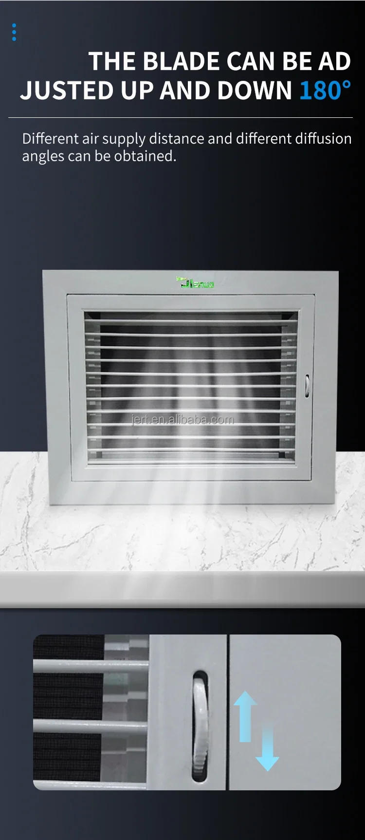 Description Picture 6 of itemBathroom VentilatorStainless Steel Square Double-Layer Louver Aluminum Air Outlet HVACS Systems Vent For Air Return And Ventilat