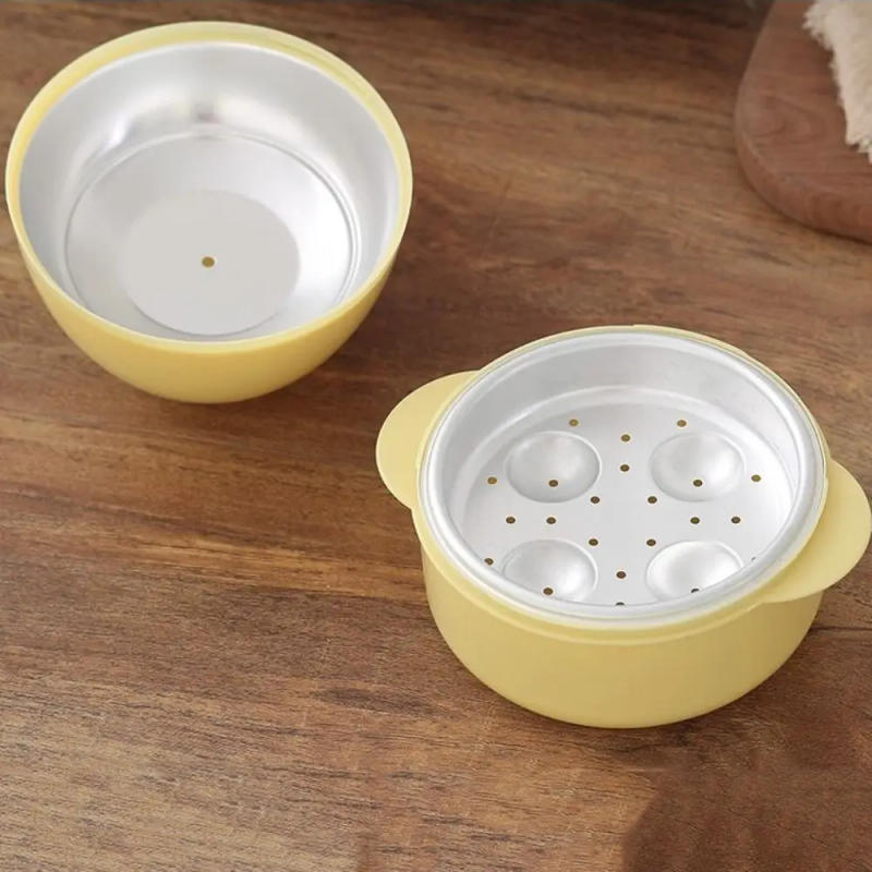 Description Picture 6 of itemMultifunctional 4 Grids Egg Shape Microwave Egg Steamer Professional White Microwave Boiled Egg Maker Quick Egg Cooker Breakfast