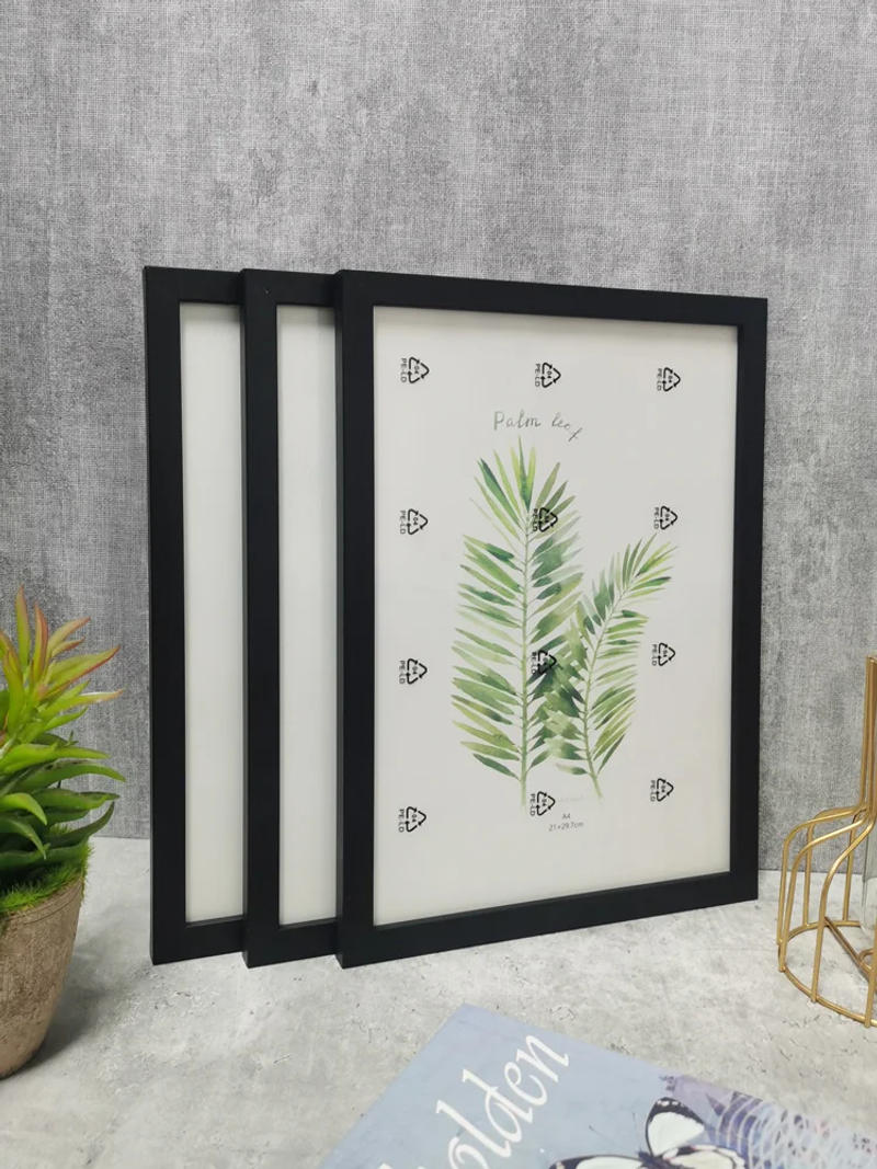 Description Picture 4 of item3Pcs Wooden Photo Frames For Picture Wall 10X15 15X20 20X25 A4 Pictures Frame Stand For Pictures Photo Decor Commemorative Gift