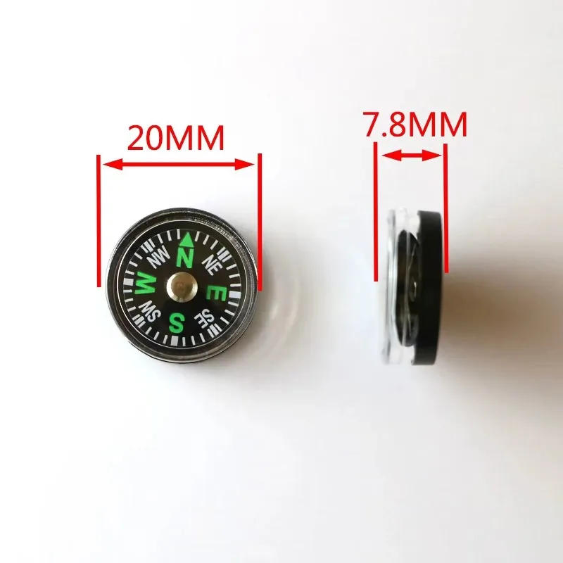 Description Picture 3 of item10pcs Portable Mini Camping and Hiking Navigation Tool, 20MM Copper Cap Nail Handheld Compass, Practical, Survival Tool，Tactical
