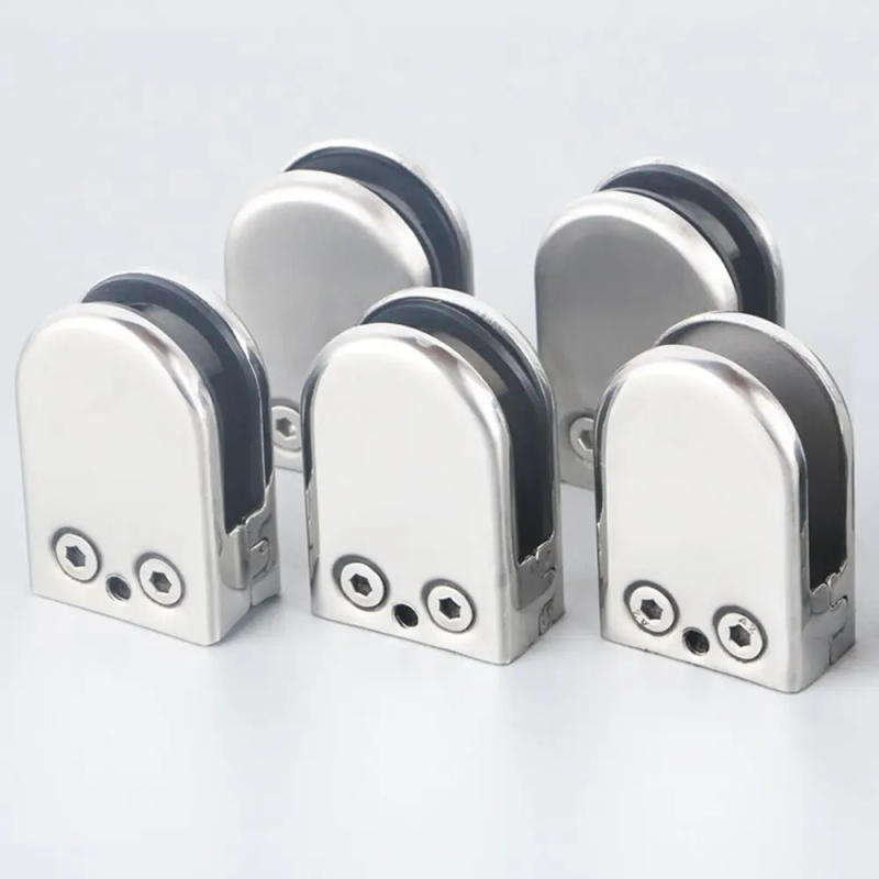 Description Picture 5 of itemHome Stainless Steel Floor Mount Posts Connector Glass Clip Glass Clamp Support Bracket Furniture Supplies