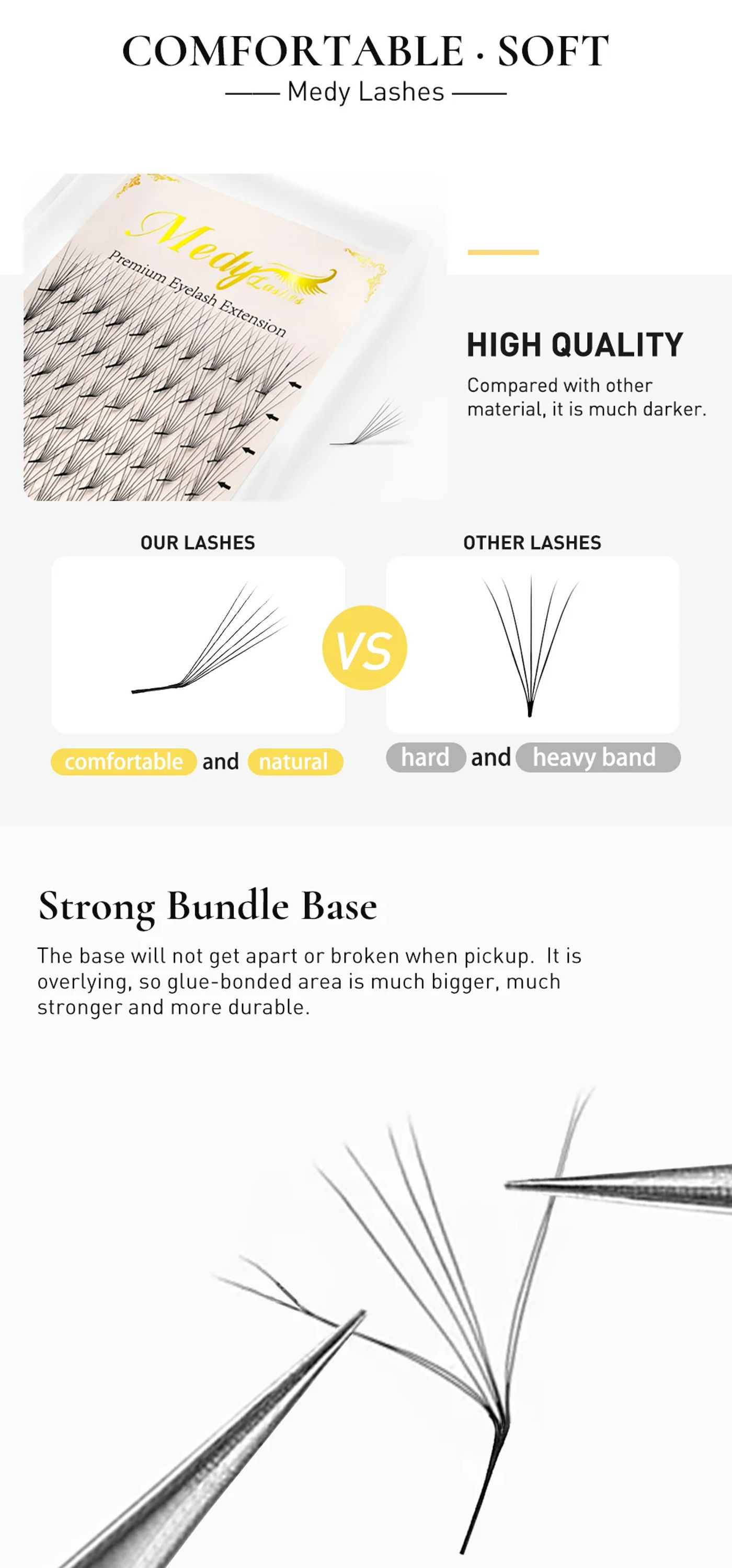 Description Picture 4 of itemPremade Volume Fans Eyelash Extensions 6D 0.07 L/M Curl 120 Fans Pointy Base Premade Fan Lashes Faux Mink Russia Volume Fans