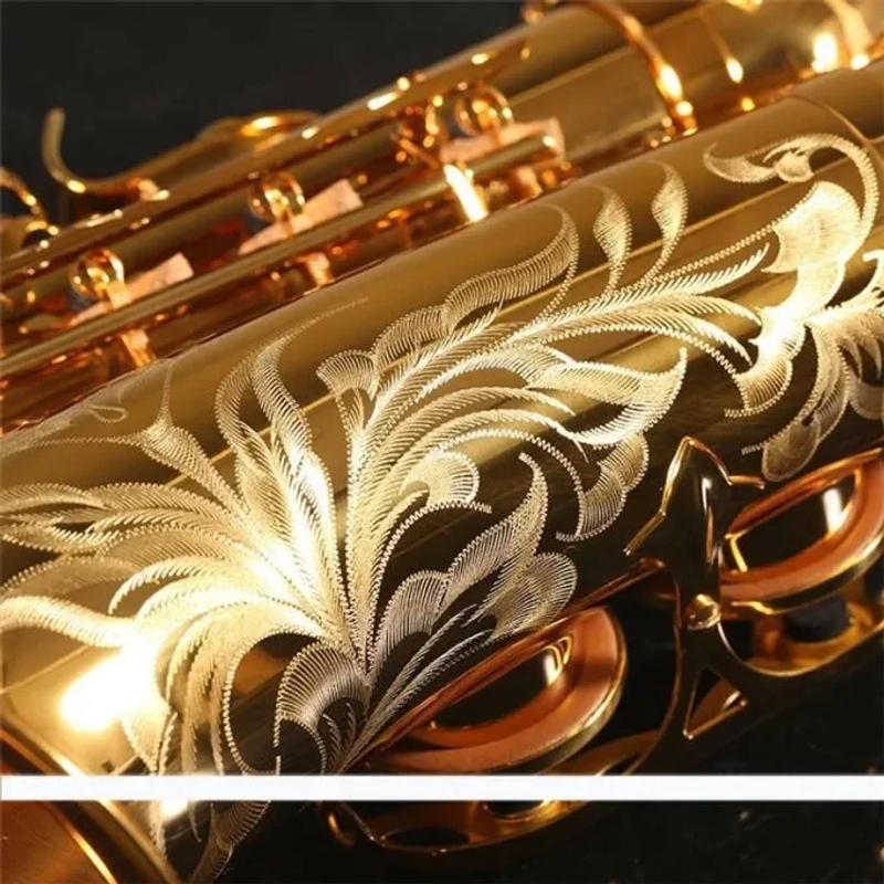 Description Picture 4 of itemHigh Grade Antique Finish Eb E-flat Alto Saxophone Sax Shell Key Carve Pattern Woodwind Instrument with Case Other Aeccessaries