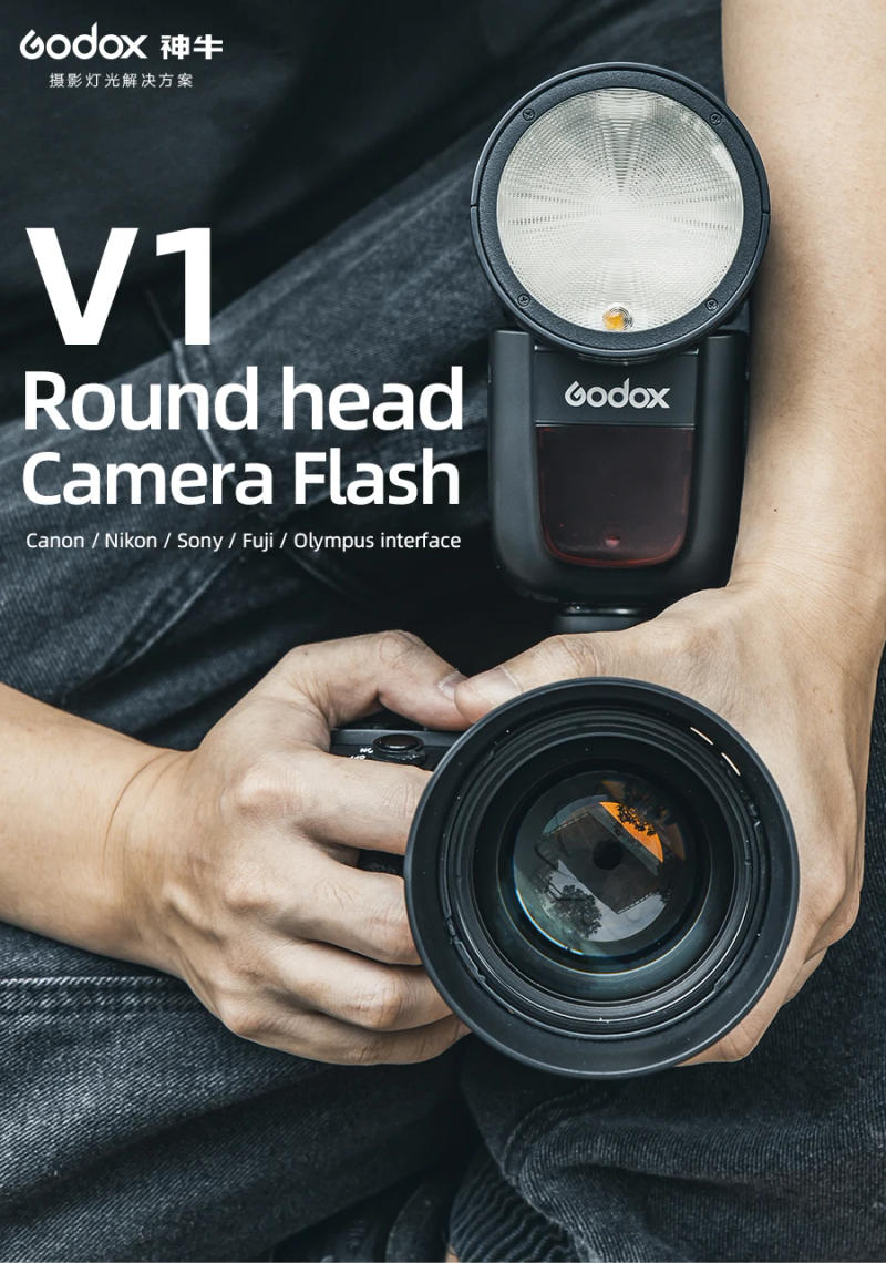 Description Picture 3 of item【 Do Brasil 】 Godox V1 Camera Flash Light Speedlight V1C V1N V1S TTL 2.4G HSS for DSLR Mirrorless Canon Sony Nikon Fujifilm V 1