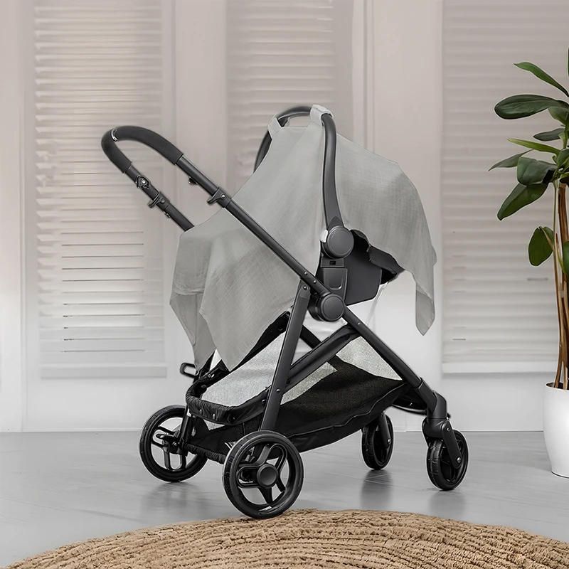 Description Picture 5 of itemBaby Safety Seat Sun Shade Infant Stroller Cover Soft Muslin Material Breathable Windproof Sun Proof Baby Cover