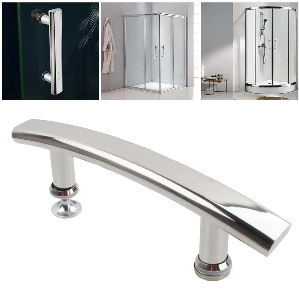 Description Picture 3 of item1pc Stainless Steel Door Handles Shower Door Pull Knobs Shower Room Glass Sliding Door Handle Handrail Home Door Hardware