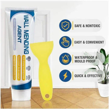 100/120g Wall Mending Agent Caulking Agent Wall Repair Cream With Scraper Waterproof Anti Mold White Wall Patching Cream Fast