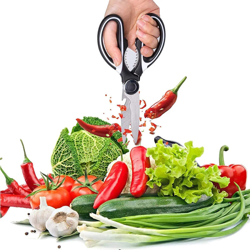 Description Picture 6 of itemKitchen Scissors Chicken Bone Fish Scissors Chicken Duck Cutter Shears Stainless Steel Scissors Scale Clean Cook Scissors Knife