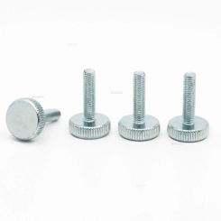 1-5pcs M3 M4 M5 M6 M8 M10 Knurled Flat Head Screw Hand Tighten Glass Wall Curtain Thumb Screw Tool-Free Adjustment GB835 DIN653