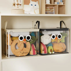 Book storage box Student classroom home dust-proof transparent foldable book bag desktop old book sorting artifact