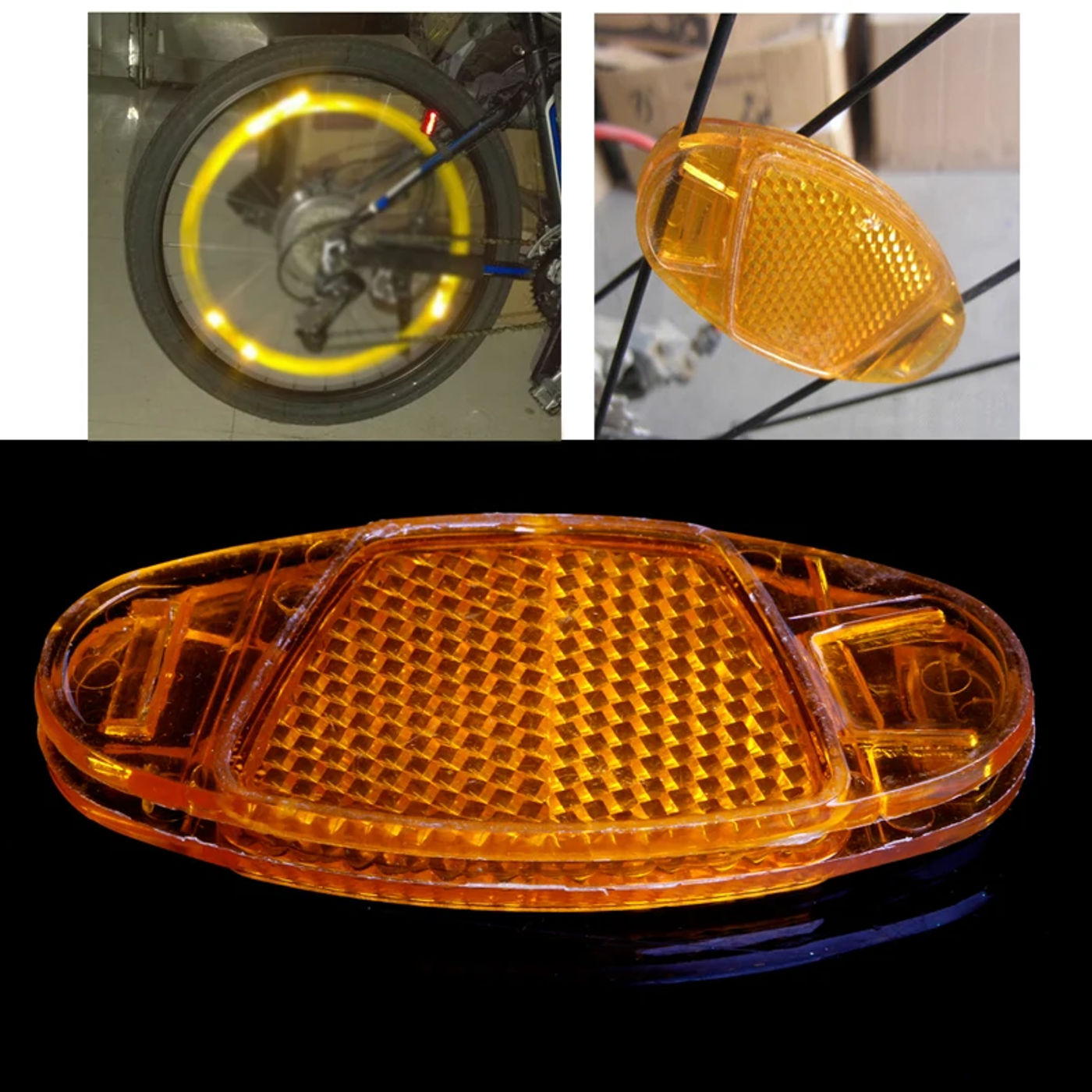 Description Picture 3 of itemBicycle Warning Light Bike Spoke Reflector Safety Night Cycling Wheel Bright Reflective Mount Vintage Clip Riding Accessories