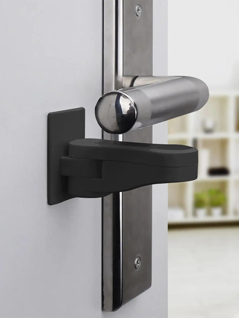 Description Picture 2 of item1pc- Multi-function door handle lock Child safety lock for cabinet drawer doorstop