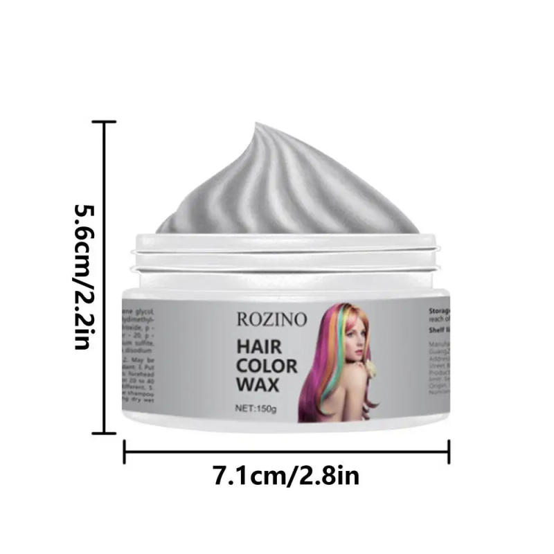 Description Picture 6 of itemTemporary Hair Color Wax Washable Mud Dye Cream Red Purple Grey Brown Black White Natural Cream Pomades For Kids Men Women