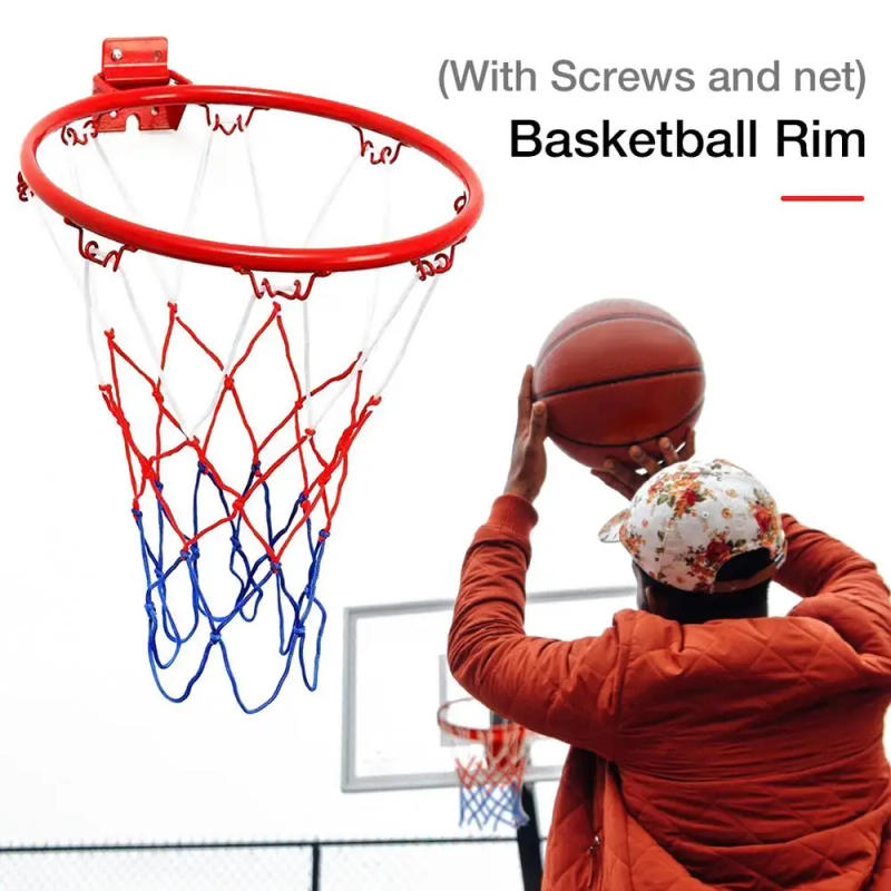 Description Picture 4 of item32cm Hanging Basketball Wall Mounted Goal Hoop Rim Net Sport Net Indoor And Outdoor Basketball Wall Hanging Basket Net