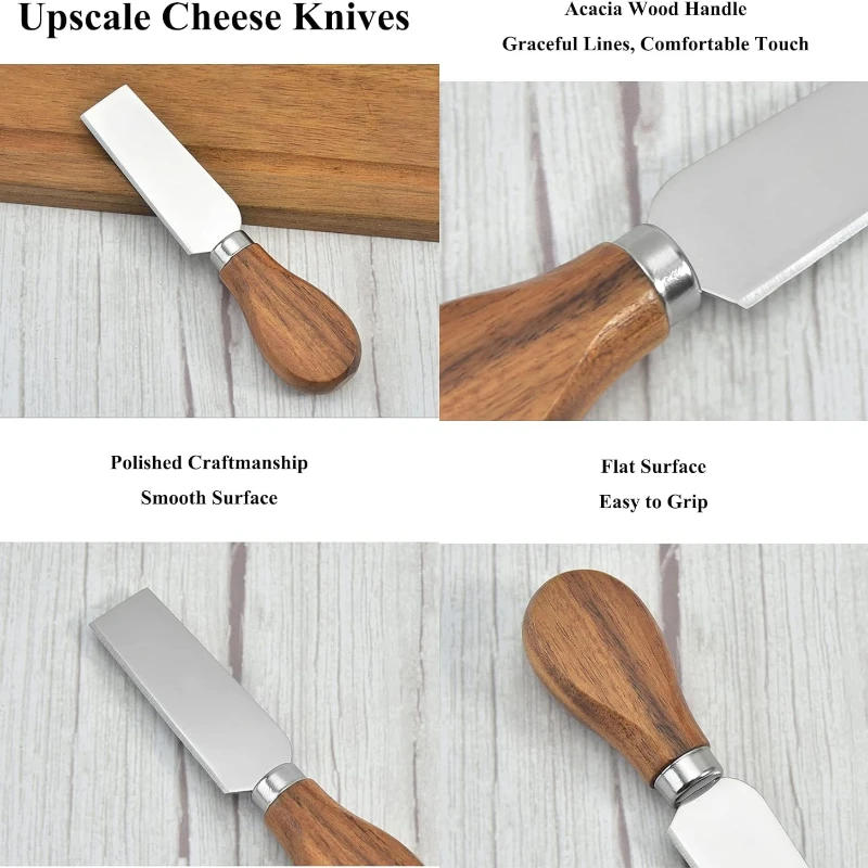 Description Picture 3 of item6-Piece Cheese Knives Set for Charcuterie Boards and Cutlery Stainless Steel Cheese Knife Set Collection kitchen Tools