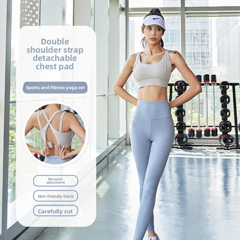 Description Picture 2 of itemnude feeling Breathable Sports Anti-Sweat Fitness Top Women Seamless Yoga Bra Shockproof Crop Top Push Up Sport Bra