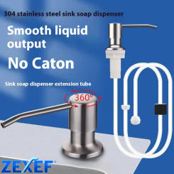 ZEXEF Soap Dispenser for Kitchen Sink Refill From The Top Above Counter with Liquid Bathroom Basin Soap Bottle Pump