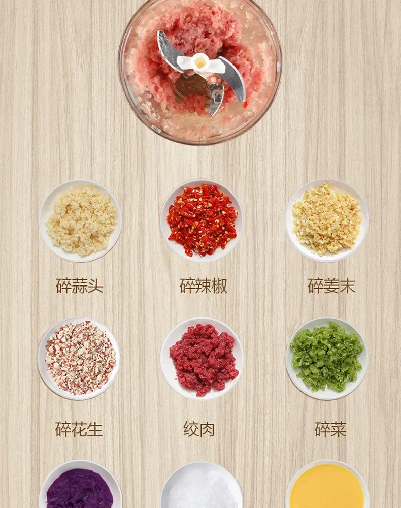 Description Picture 5 of item500/900ML Manual Meat Mincer Garlic Chopper Rotate Garlic Press Crusher Vegetable Onion Cutter Kitchen Cooking Accessories