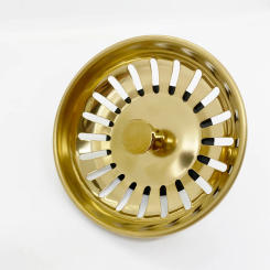 Golden Kitchen Sink Strainer Plug Drain Basket Filter Quality SUS 304 Durable Kitchen Waste Bowl Kit Basin Accessory Replacement